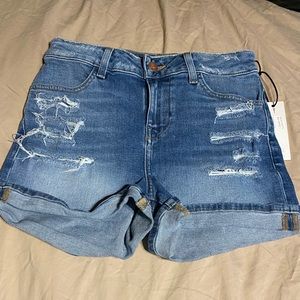 EMG denim shorts nwt cuffed distressed cute 26